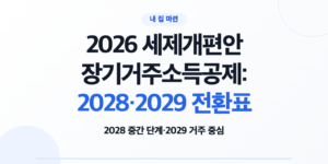2026 세제개편안 장기거주소득공제 2027·2028·2029 전환표 안내
