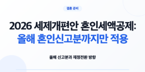 혼인신고 시점에 따른 혼인세액공제 적용 여부를 확인하는 모습
