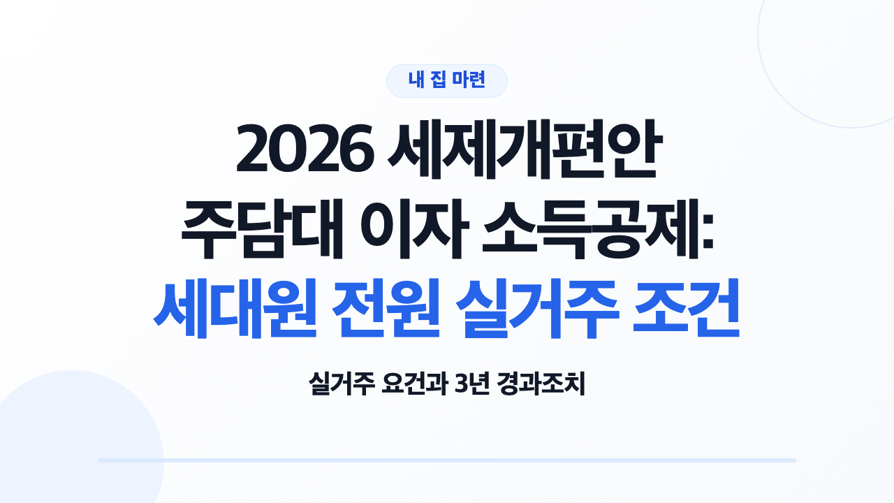 주택담보대출 이자상환액 소득공제의 실거주 요건을 확인하는 모습