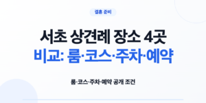 서초 상견례 장소 4곳의 룸 코스 주차 예약 조건 비교